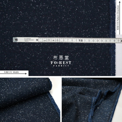 Flannel - Sparkling Navy Cotton