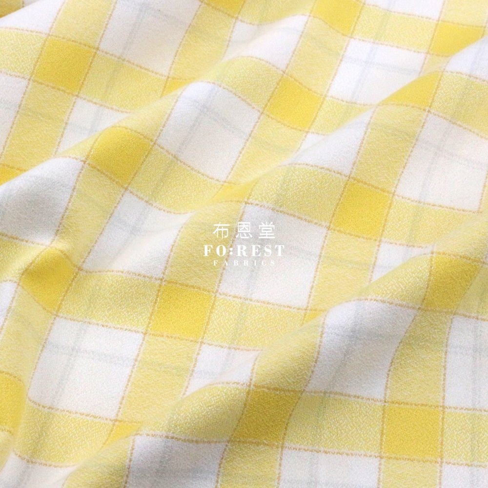 Flannel - YELLOW TARTAN 法籣絨 - FO:REST Fabric 布恩堂Liberty fabrictana lawnjapanese fabricykk zipper