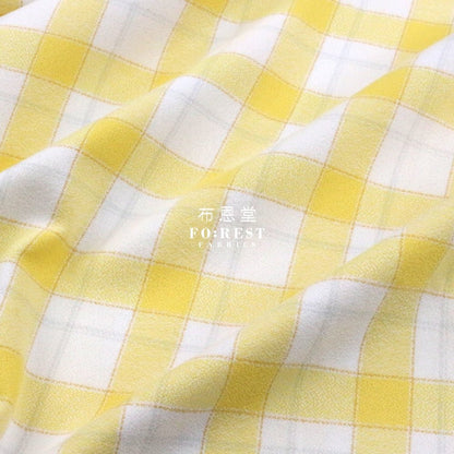 Flannel - YELLOW TARTAN 法籣絨 - FO:REST Fabric 布恩堂Liberty fabrictana lawnjapanese fabricykk zipper