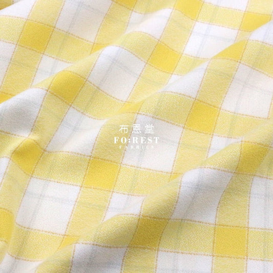 Flannel - YELLOW TARTAN 法籣絨 - FO:REST Fabric 布恩堂Liberty fabrictana lawnjapanese fabricykk zipper