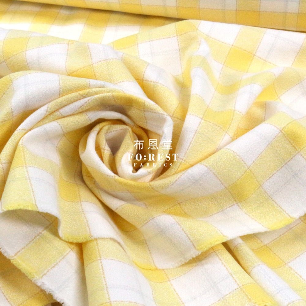 Flannel - YELLOW TARTAN 法籣絨 - FO:REST Fabric 布恩堂Liberty fabrictana lawnjapanese fabricykk zipper