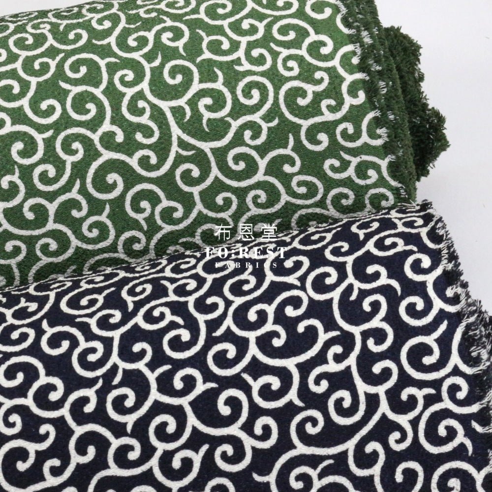 Futakoshi crepe - Karakusa唐草 fabric - FO:REST Fabric 布恩堂Liberty fabrictana lawnjapanese fabricykk zipper