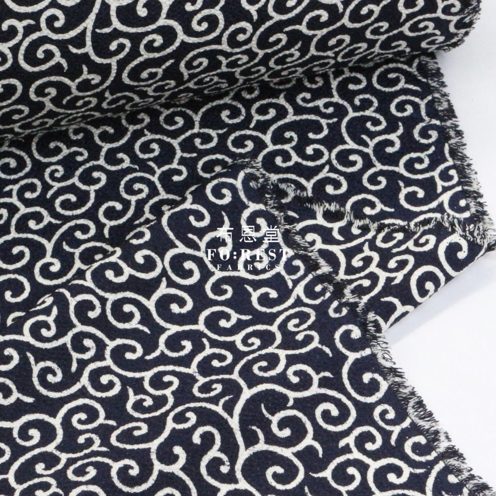 Futakoshi crepe - Karakusa唐草 fabric - FO:REST Fabric 布恩堂Liberty fabrictana lawnjapanese fabricykk zipper