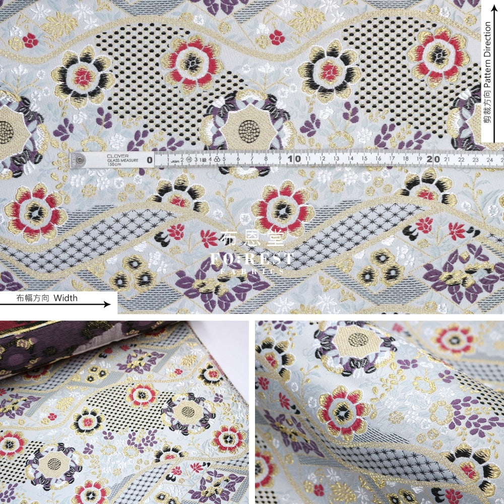 Gold Brocade - Auspicious Kinran Fabric Pearl Polyester