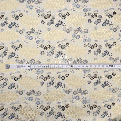 Gold Brocade - Bee Cloud Fabric Polyester