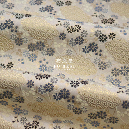 Gold Brocade - Bee Cloud Fabric Polyester
