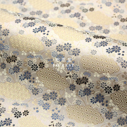 Gold Brocade - Bee Cloud Fabric Polyester