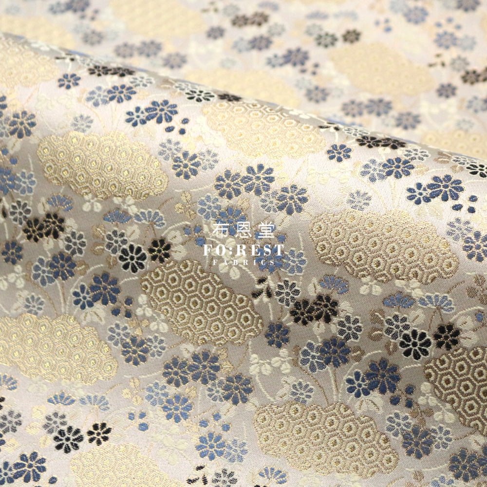 Gold Brocade - Bee Cloud fabric - FO:REST Fabric 布恩堂Liberty fabrictana lawnjapanese fabricykk zipper