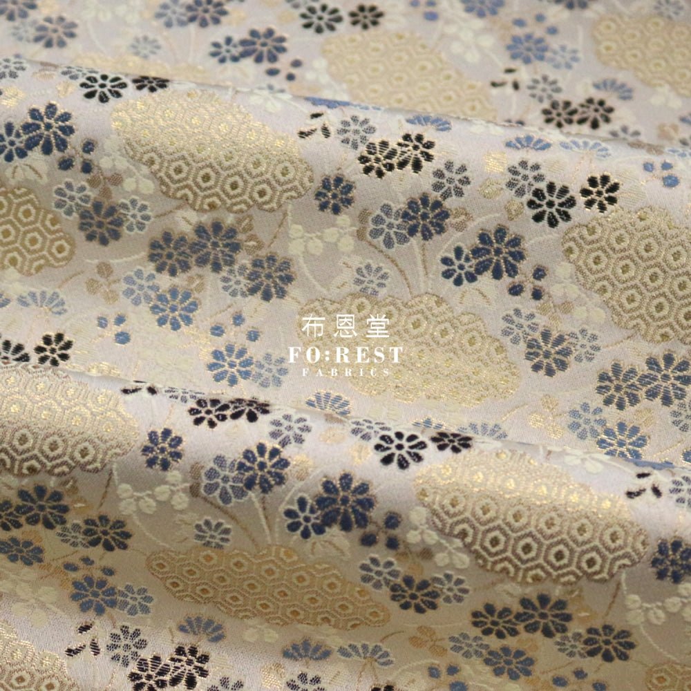 Gold Brocade - Bee Cloud fabric - FO:REST Fabric 布恩堂Liberty fabrictana lawnjapanese fabricykk zipper