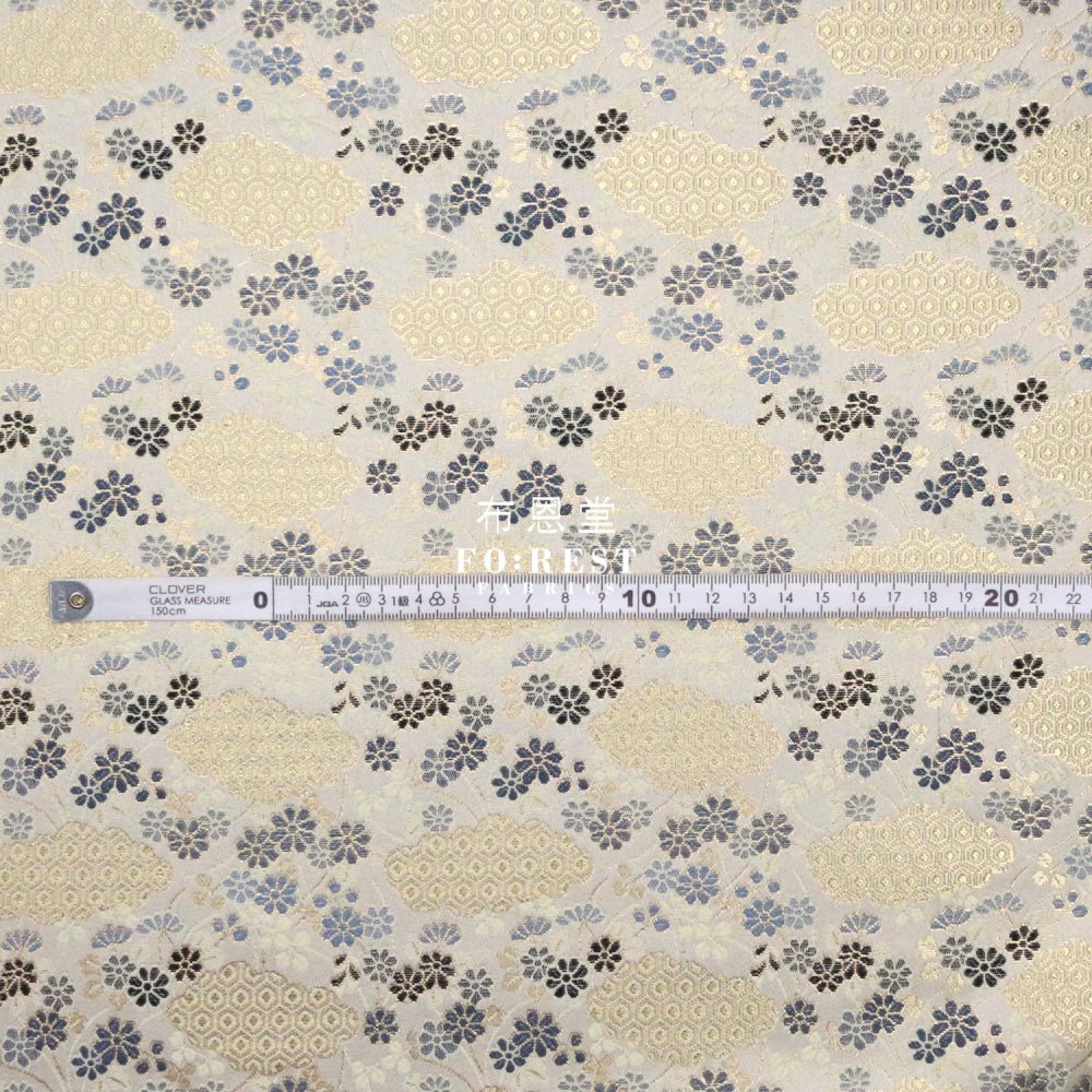Gold Brocade - Bee Cloud fabric - FO:REST Fabric 布恩堂Liberty fabrictana lawnjapanese fabricykk zipper