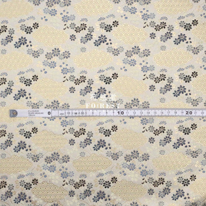 Gold Brocade - Bee Cloud fabric - FO:REST Fabric 布恩堂Liberty fabrictana lawnjapanese fabricykk zipper
