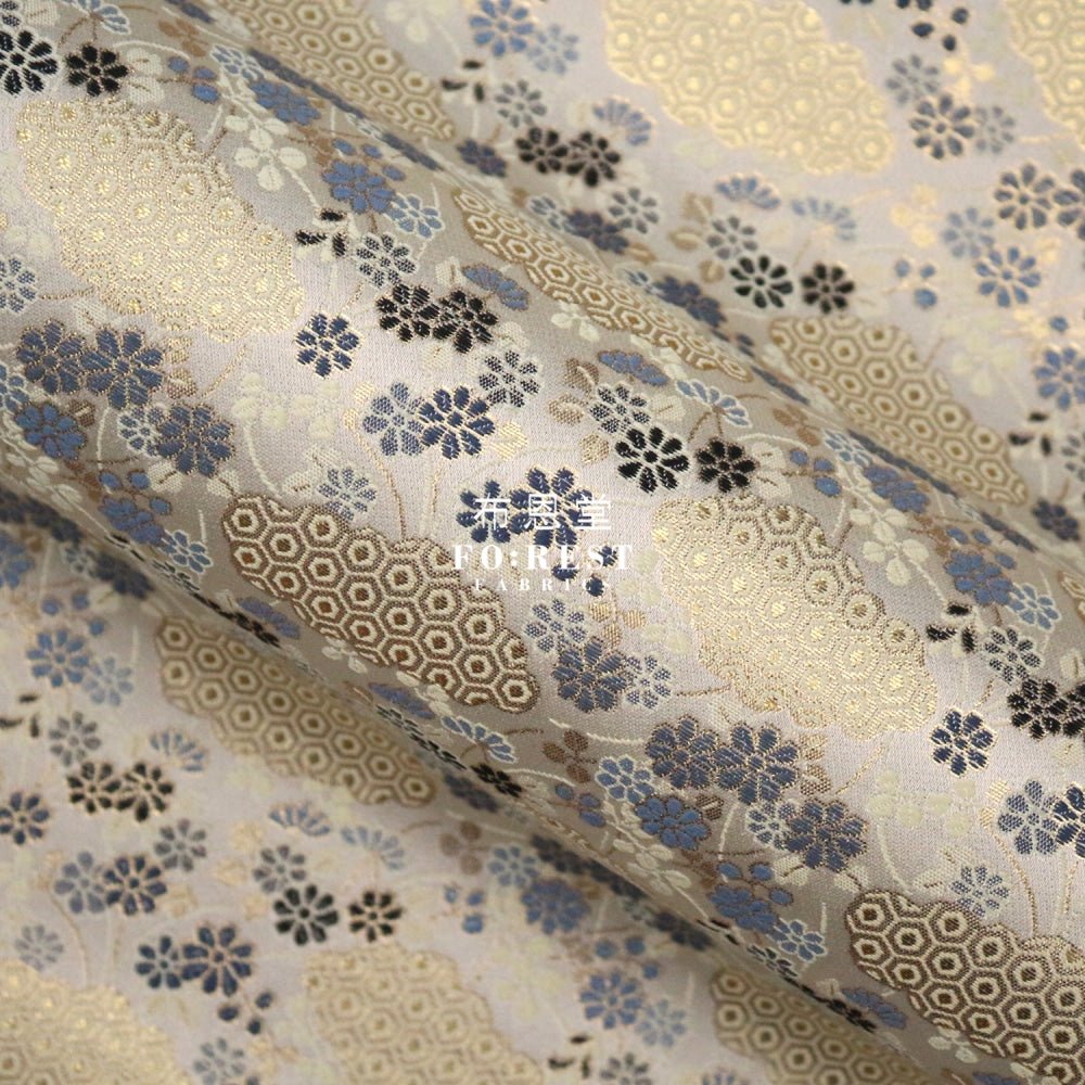 Gold Brocade - Bee Cloud fabric - FO:REST Fabric 布恩堂Liberty fabrictana lawnjapanese fabricykk zipper