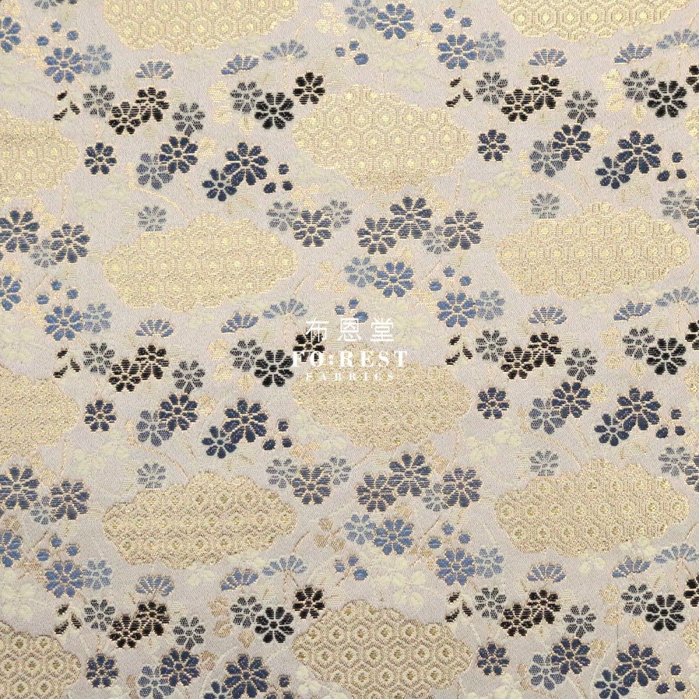 Gold Brocade - Bee Cloud fabric - FO:REST Fabric 布恩堂Liberty fabrictana lawnjapanese fabricykk zipper