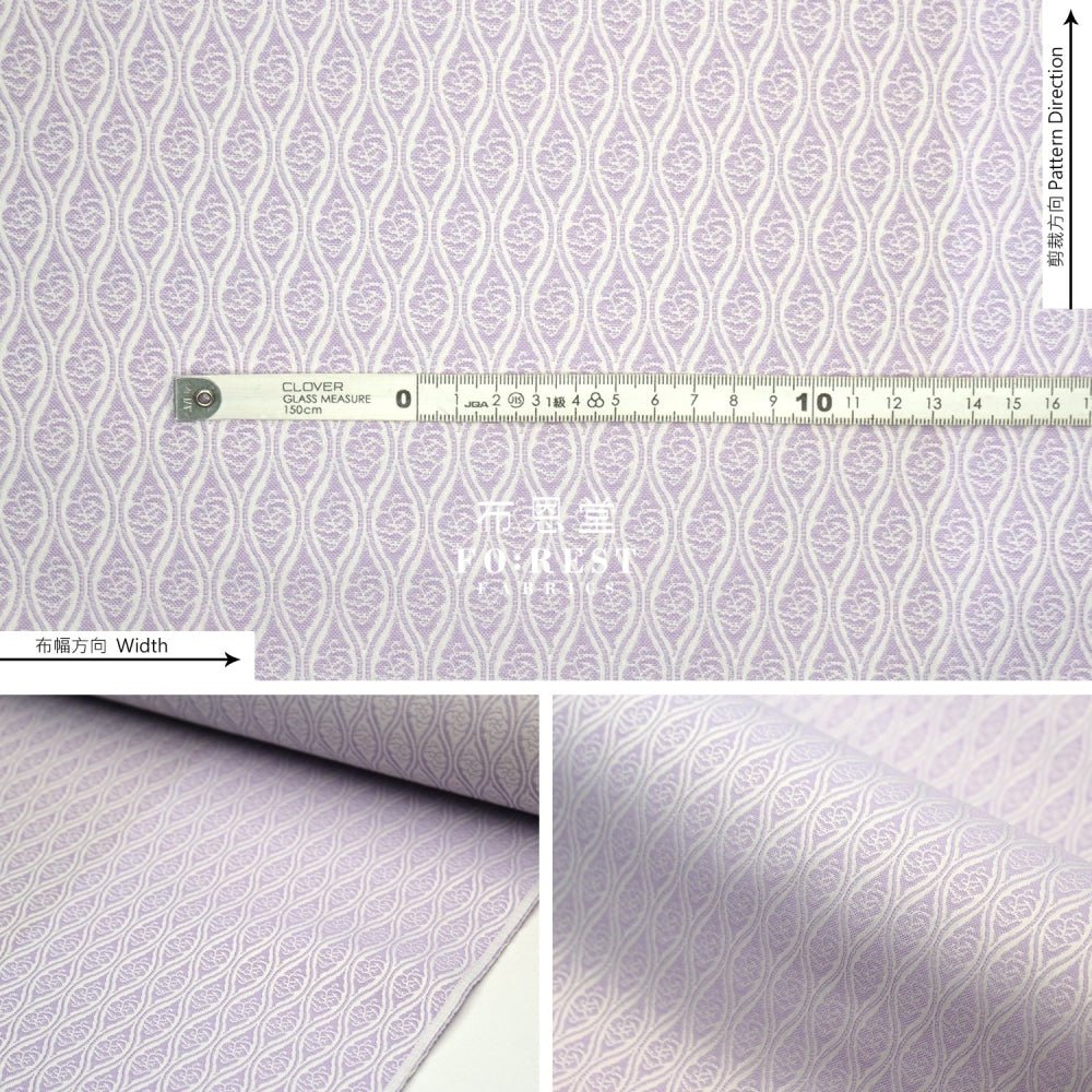 Gold Brocade - Cloud 雲立涌紋 fabric Purple - FO:REST Fabric 布恩堂Liberty fabrictana lawnjapanese fabricykk zipper