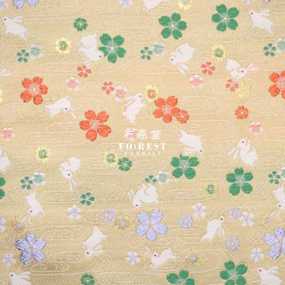Gold Brocade - Cloud Rabbit Fabric Polyester