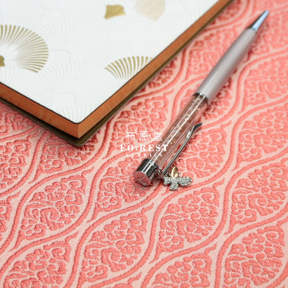 Gold Brocade - Cloud Fabric Pink Polyester