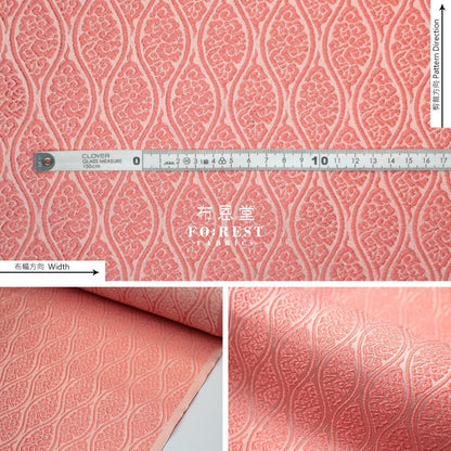 Gold Brocade - Cloud Fabric Pink Polyester