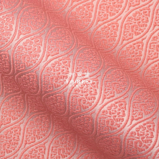 Gold Brocade - Cloud Fabric Pink Polyester