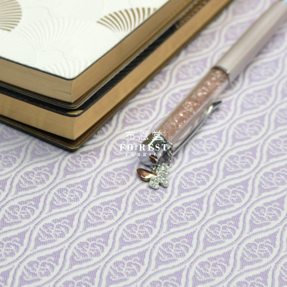Gold Brocade - Cloud Fabric Purple Polyester