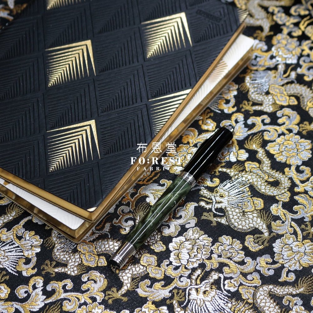 Gold Brocade - Dragon fabric Yellow - FO:REST Fabric 布恩堂Liberty fabrictana lawnjapanese fabricykk zipper