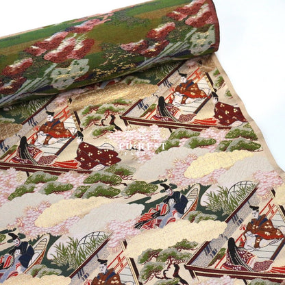 Gold Brocade - 源氏物語 fabric 5 - FO:REST Fabric 布恩堂Liberty fabrictana lawnjapanese fabricykk zipper