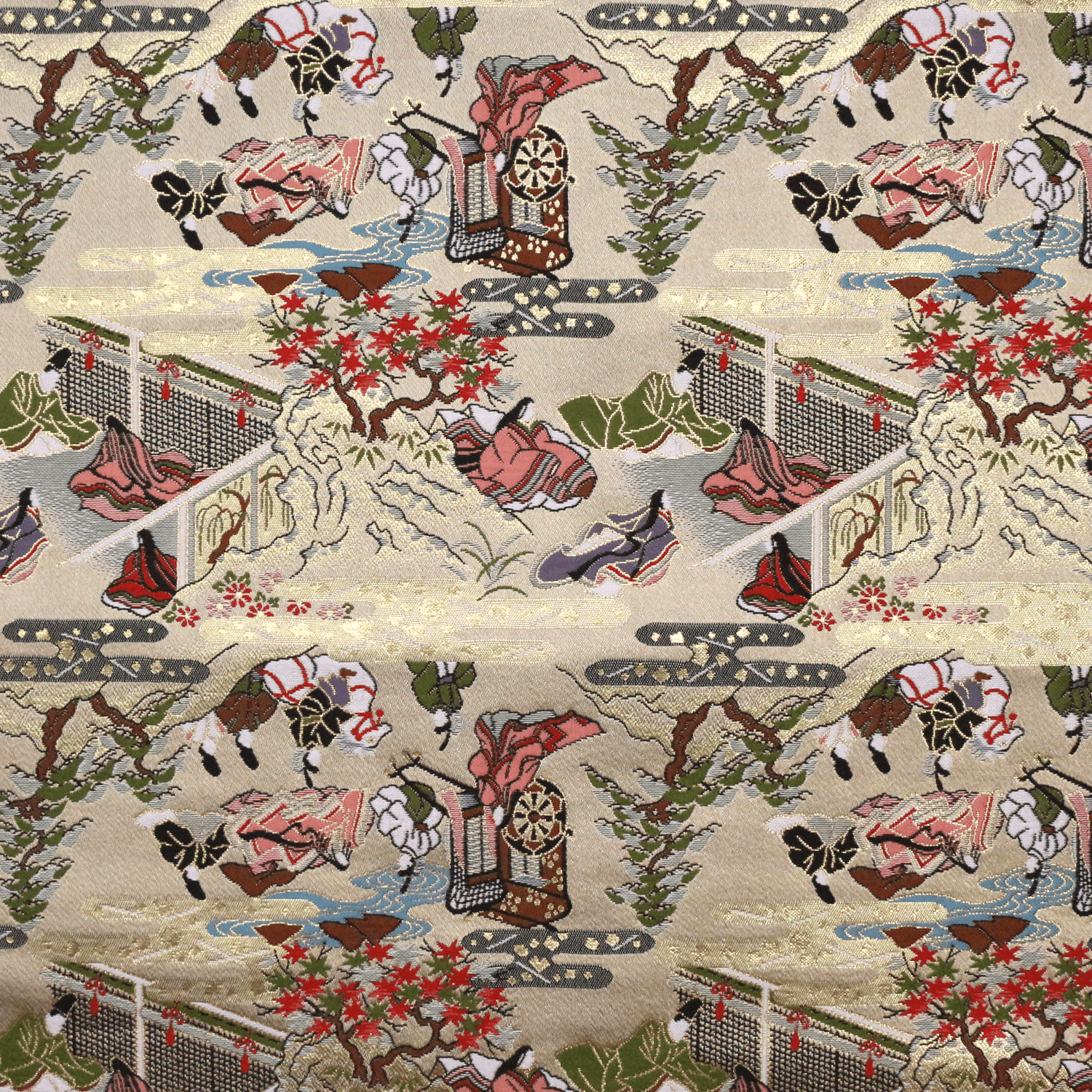 Gold Brocade - 源氏物語 fabric 6 - FO:REST Fabric 布恩堂Liberty fabrictana lawnjapanese fabricykk zipper