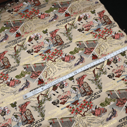 Gold Brocade - 源氏物語 fabric 6 - FO:REST Fabric 布恩堂Liberty fabrictana lawnjapanese fabricykk zipper