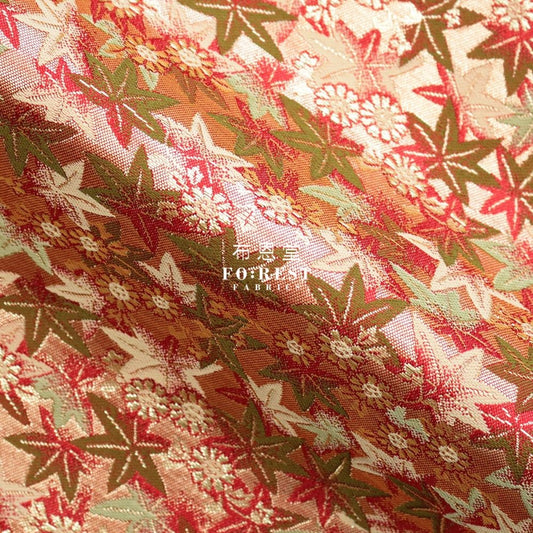 Gold Brocade - foliage紅葉 fabric - FO:REST Fabric 布恩堂Liberty fabrictana lawnjapanese fabricykk zipper