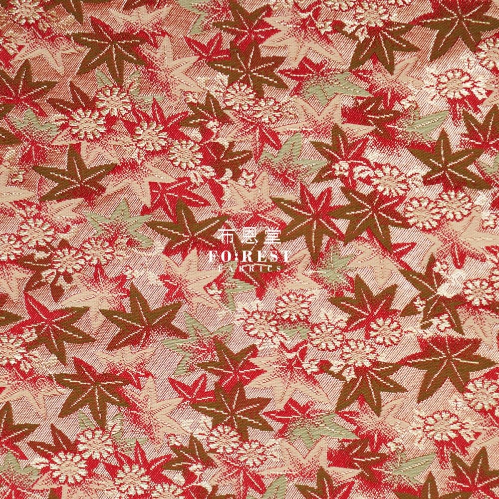 Gold Brocade - foliage紅葉 fabric - FO:REST Fabric 布恩堂Liberty fabrictana lawnjapanese fabricykk zipper