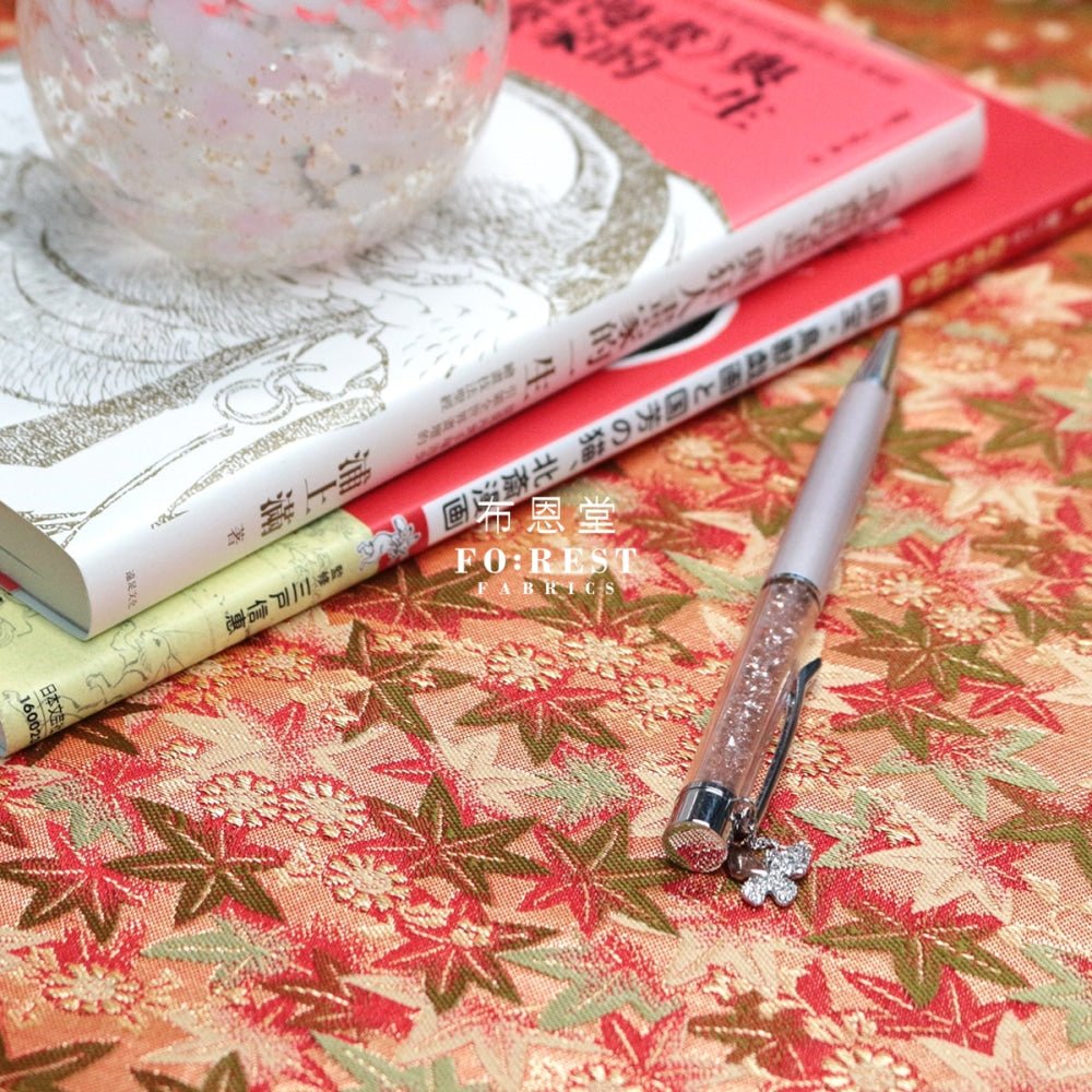 Gold Brocade - foliage紅葉 fabric - FO:REST Fabric 布恩堂Liberty fabrictana lawnjapanese fabricykk zipper