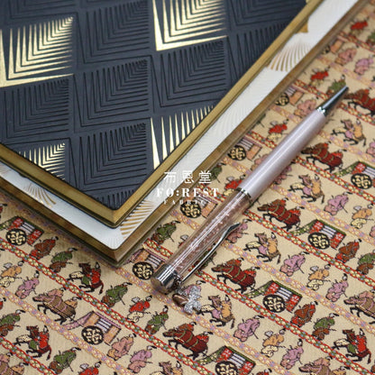 Gold Brocade - Genji Monogatari Emaki Story Fabric 1 Polyester