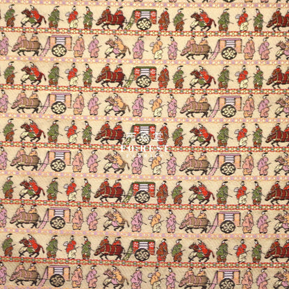 Gold Brocade - Genji Monogatari Emaki Story Fabric 1 Polyester