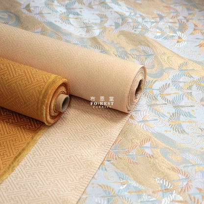 Gold Brocade - In the sky fabric SLIVER - FO:REST Fabric 布恩堂Liberty fabrictana lawnjapanese fabricykk zipper