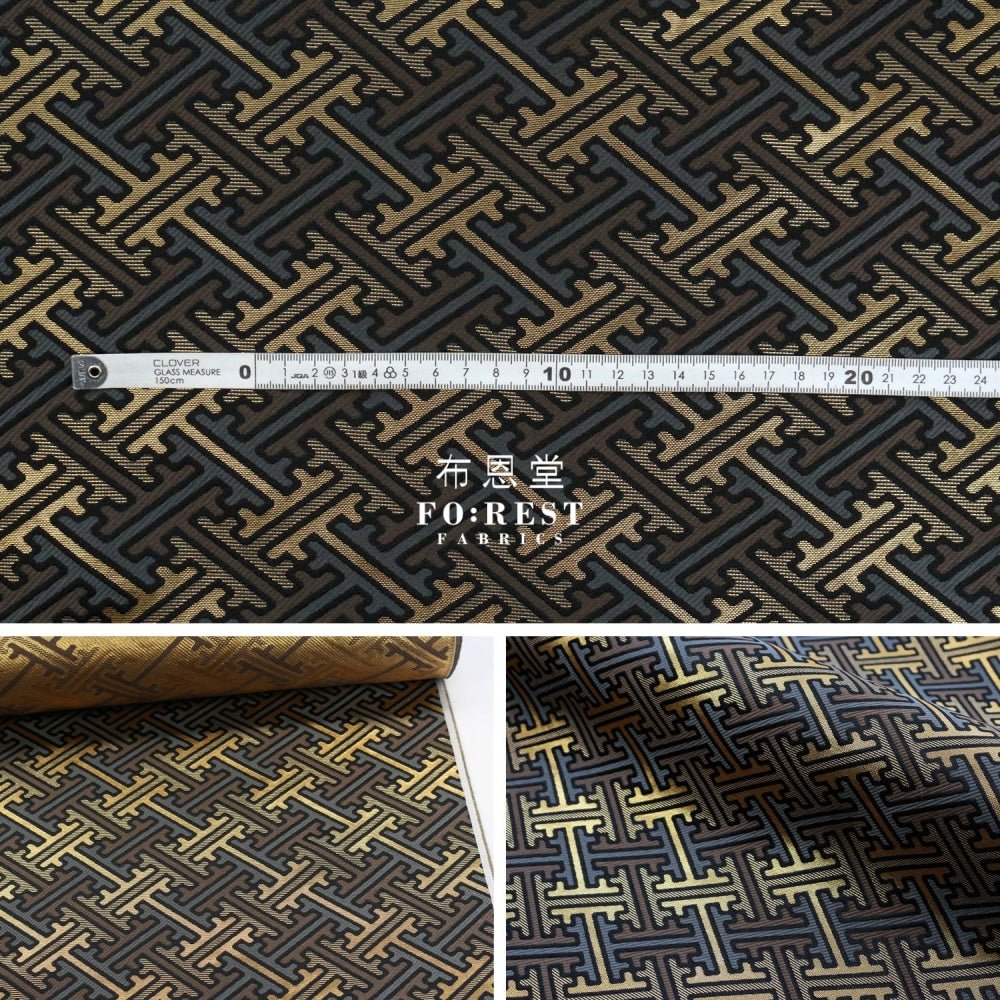 Gold Brocade - Japenese Endless fabric - FO:REST Fabric 布恩堂Liberty fabrictana lawnjapanese fabricykk zipper