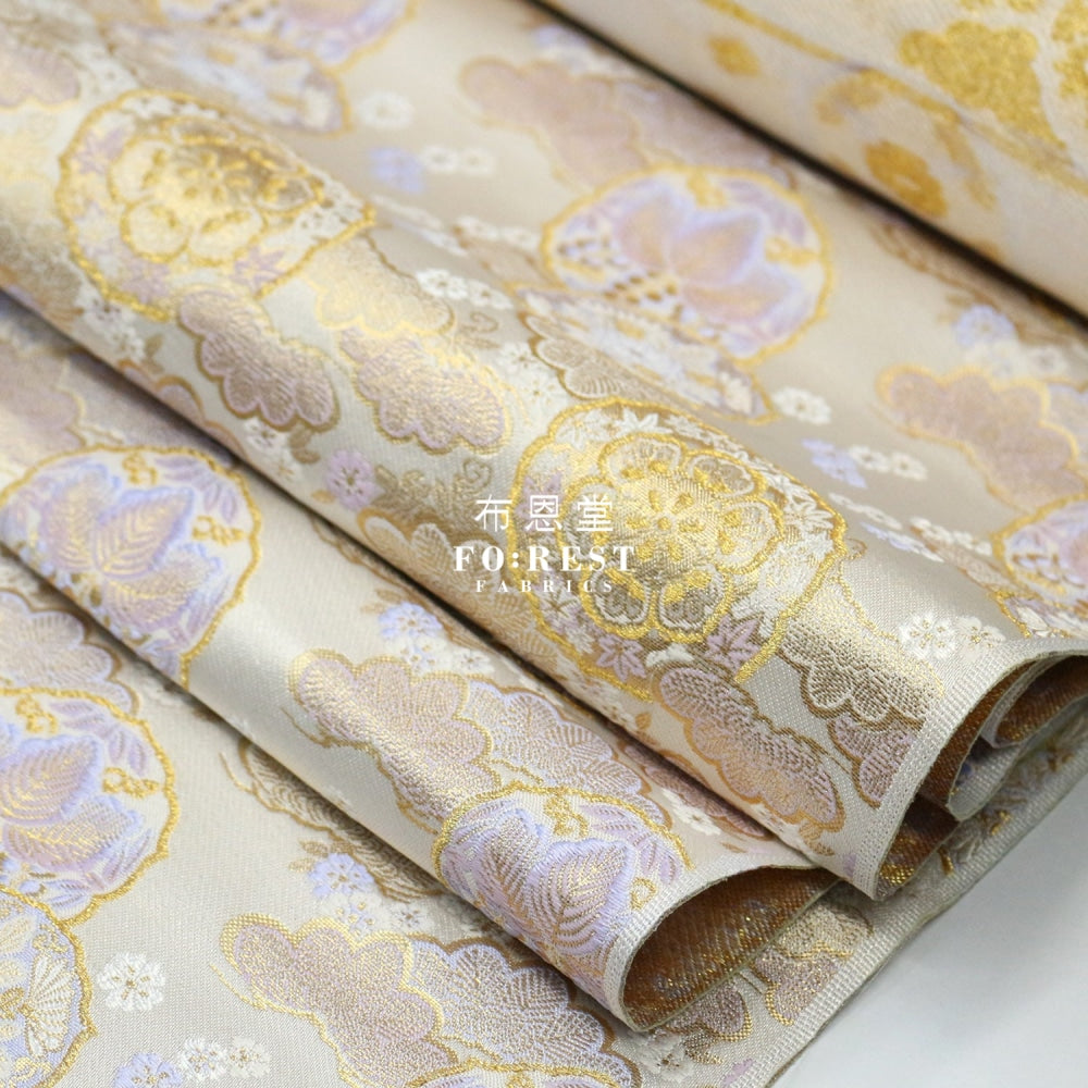 Gold Brocade - Auspicious Kinran Fabric Pearl Polyester