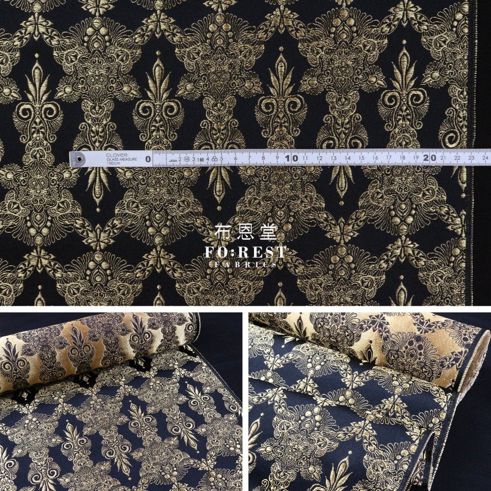 Gold Brocade - King王 fabric - FO:REST Fabric 布恩堂Liberty fabrictana lawnjapanese fabricykk zipper