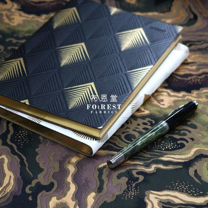 Gold Brocade - Marble fabric Moss - FO:REST Fabric 布恩堂Liberty fabrictana lawnjapanese fabricykk zipper