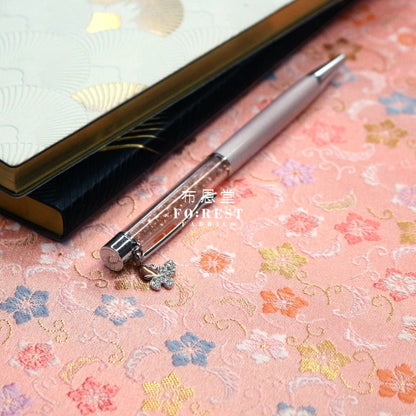 Gold Brocade - Sakura star fabric Pink - FO:REST Fabric 布恩堂Liberty fabrictana lawnjapanese fabricykk zipper