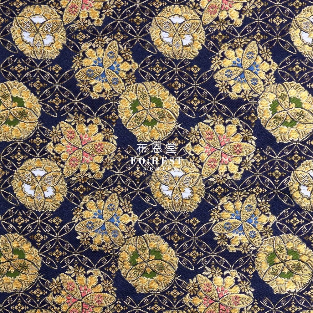Gold Brocade - SHIPPO Flower KINRAN fabric - FO:REST Fabric 布恩堂Liberty fabrictana lawnjapanese fabricykk zipper