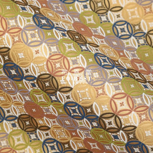 Gold Brocade - Shippo Kinran Fabric Darkgold Polyester