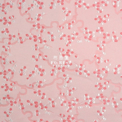 Gold Brocade - Snow Flower fabric Pink - FO:REST Fabric 布恩堂Liberty fabrictana lawnjapanese fabricykk zipper