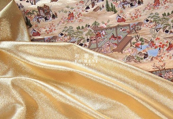 Gold Brocade - Solid Gold fabric - FO:REST Fabric 布恩堂Liberty fabrictana lawnjapanese fabricykk zipper