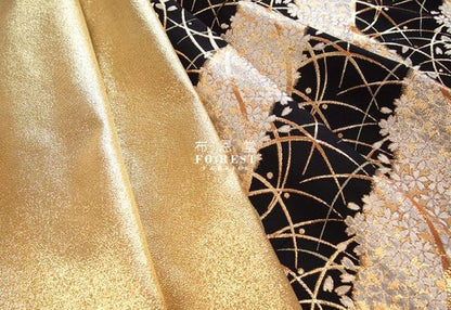 Gold Brocade - Solid Gold fabric - FO:REST Fabric 布恩堂Liberty fabrictana lawnjapanese fabricykk zipper