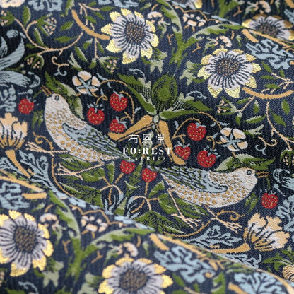 Gold Brocade - Strawberry thief fabric - FO:REST Fabric 布恩堂Liberty fabrictana lawnjapanese fabricykk zipper