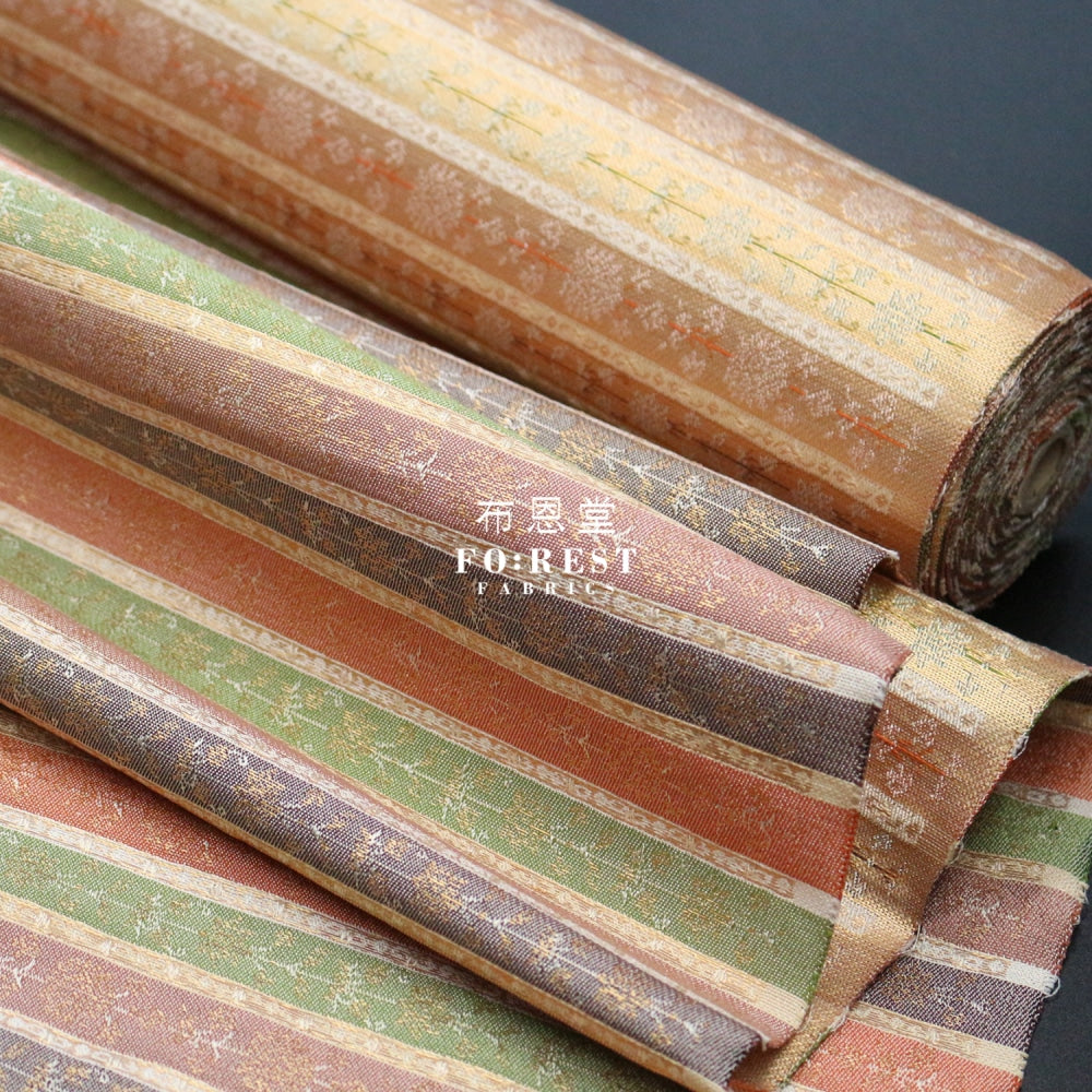 Gold Brocade - Tradition Strip Fabric Polyester