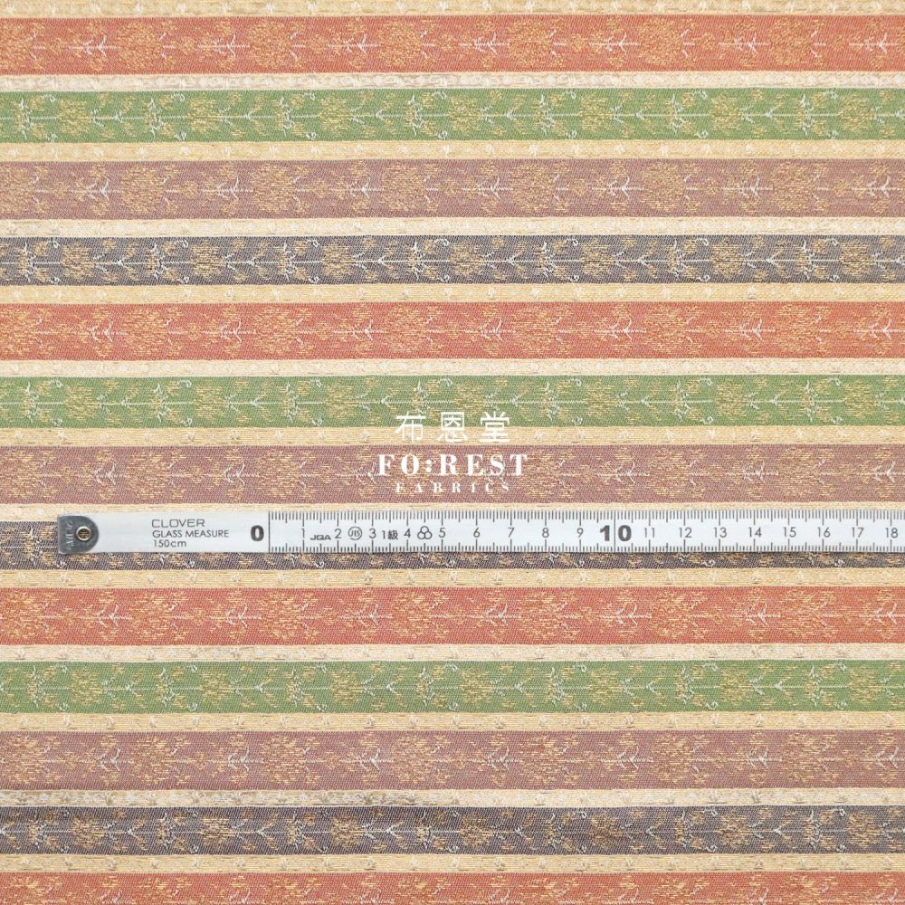 Gold Brocade - Tradition strip fabric - FO:REST Fabric 布恩堂Liberty fabrictana lawnjapanese fabricykk zipper