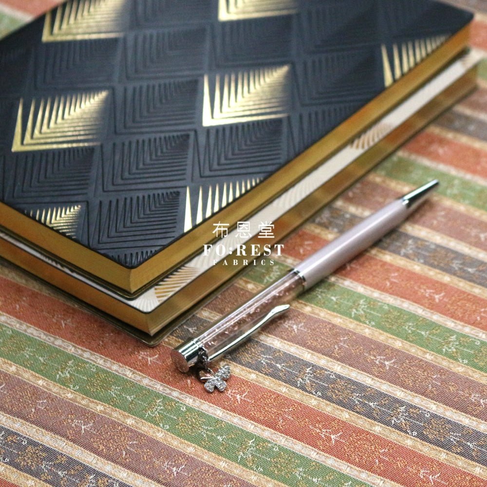 Gold Brocade - Tradition strip fabric - FO:REST Fabric 布恩堂Liberty fabrictana lawnjapanese fabricykk zipper