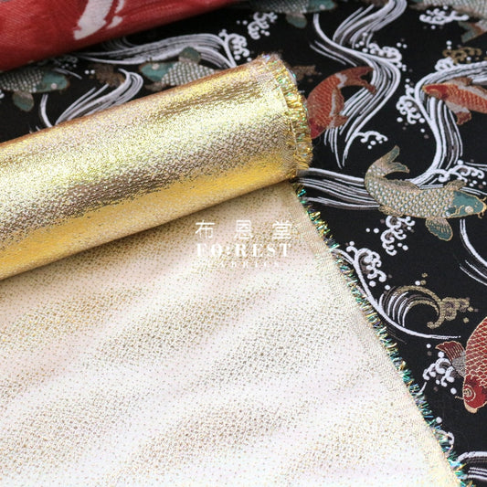 Gold Brocade - Traditional Fabric Golden Polyester