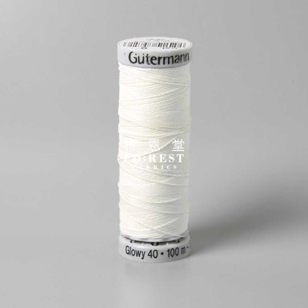 Gutermann Glowy Thread 100M White