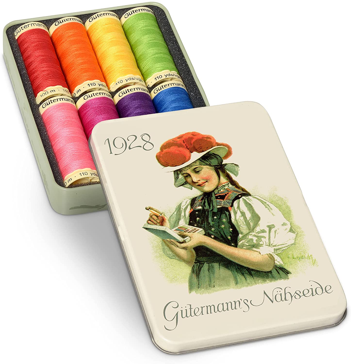 Gutermann Sew - all Nostalgic Thread Set Colourful - FO:REST Fabric 布恩堂Liberty fabrictana lawnjapanese fabricykk zipper